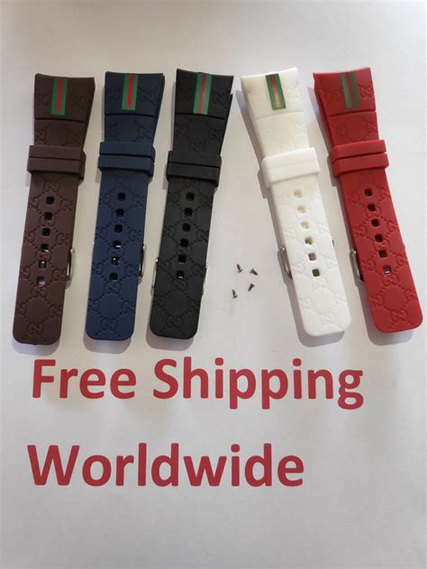 gucci digital watch rubber strap|gucci interchangeable watch straps.